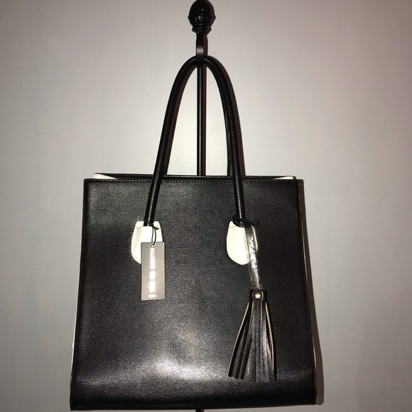 Madison Du Sac Black and White Handbag - Picture 1 of 5